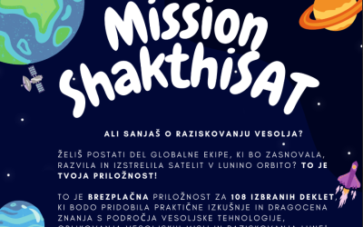 S projektom ShakthiSATra želimo dekleta, stara med 14 in 16 let, navdušiti za vesoljsko znanost in tehnologijo